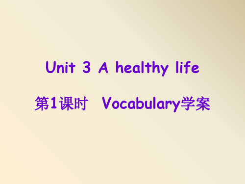 新课标人教版选修六Book6 Unit3 Vocabulary