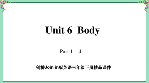 剑桥Join in版英语三下Unit 6 BodyPart 1-4新课件(21页)