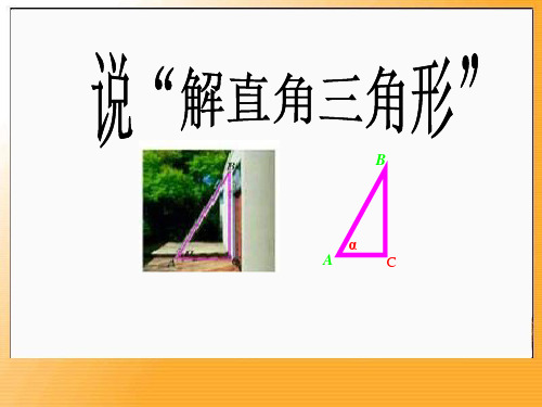 人教版数学九年级下册28.2解直角三角形课件