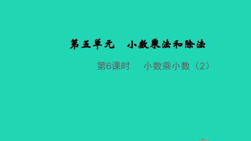 2021秋五上第五单元小数乘法和除法第6课时小数乘小数2教学苏教版