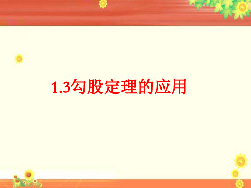 北师大版八年级数学上册勾股定理的应用课件(2)