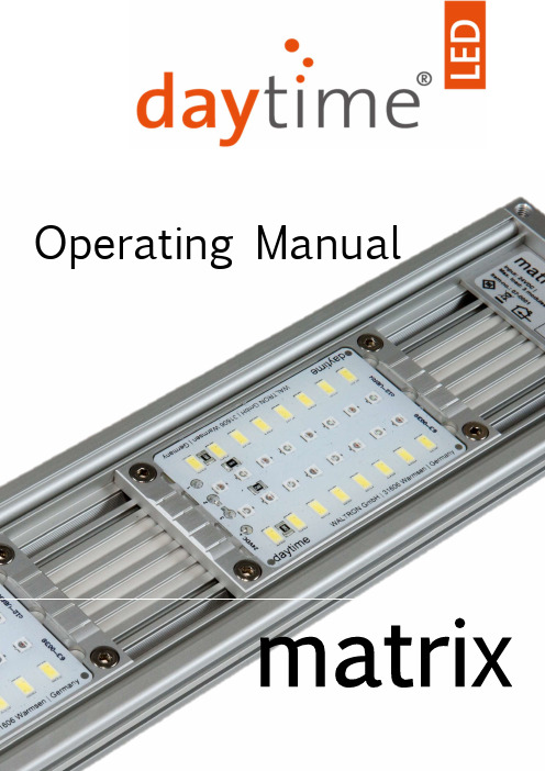 WALTRON daytime LED 灯光使用说明书