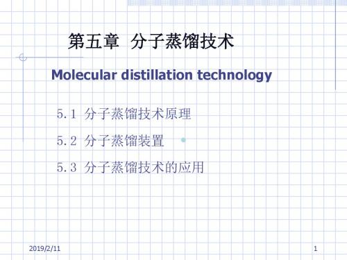 分子蒸馏PPT课件