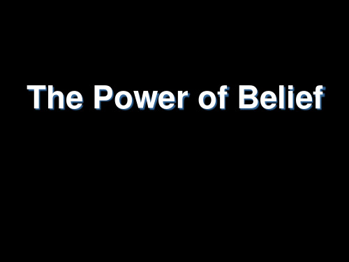 the power of believe