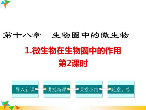 【北师版八年级生物上册】第18章 生物圈中的微生物第1节 微生物在生物圈中的作用(第2课时) PPT精品课件