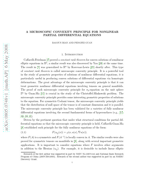 A Microscopic Convexity Principle for Nonlinear Partial Differential Equations