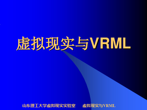 虚拟现实与VRML-第一章 虚拟现实的基本概念