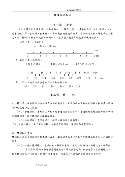 螺纹基础知识