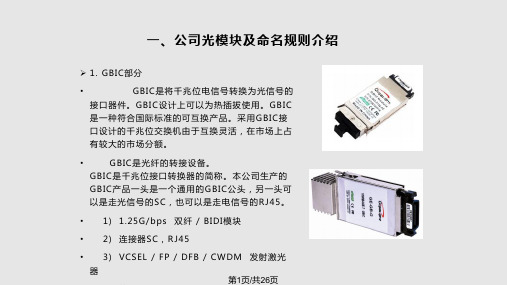 光模块基础知识PPT课件