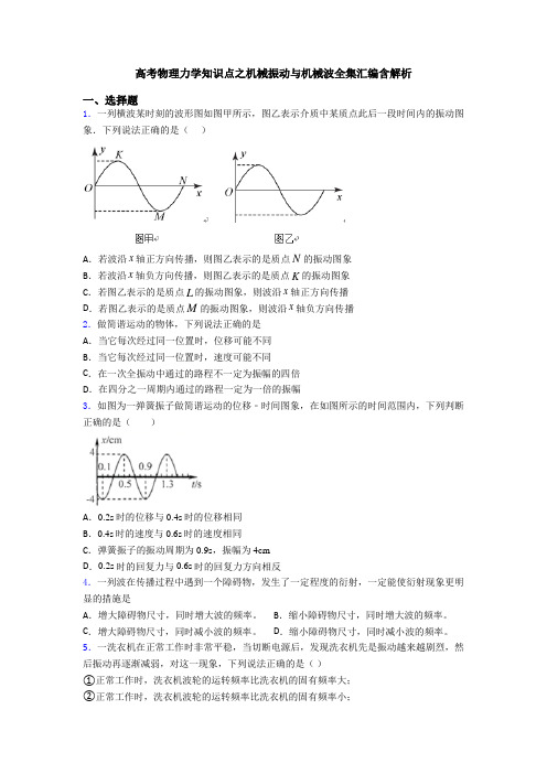 高考物理力学知识点之机械振动与机械波全集汇编含解析