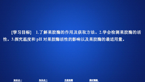 2020生物同步导学人教选修一课件：专题4 酶的研究与应用 课题1 