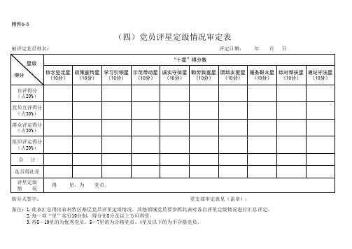 党员评星定级程序表