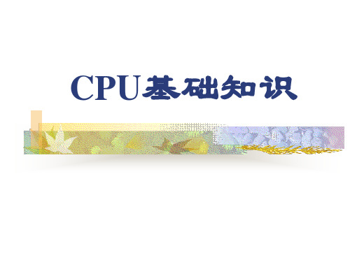 CPU基础知识.ppt