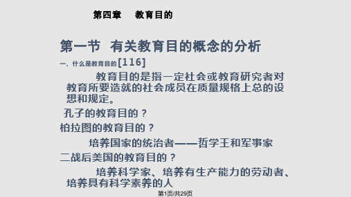 现代教育理论教育目的PPT课件