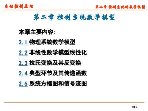 数学建模自动控制自动控制系统的数学模型公开课一等奖优质课大赛微课获奖课件