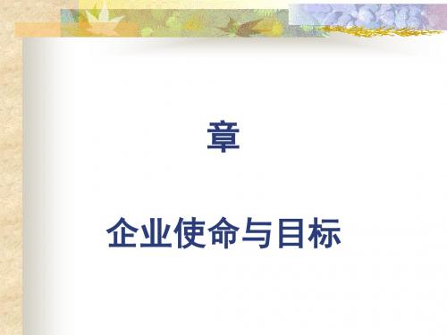 企业使命与目标教材(PPT39张)