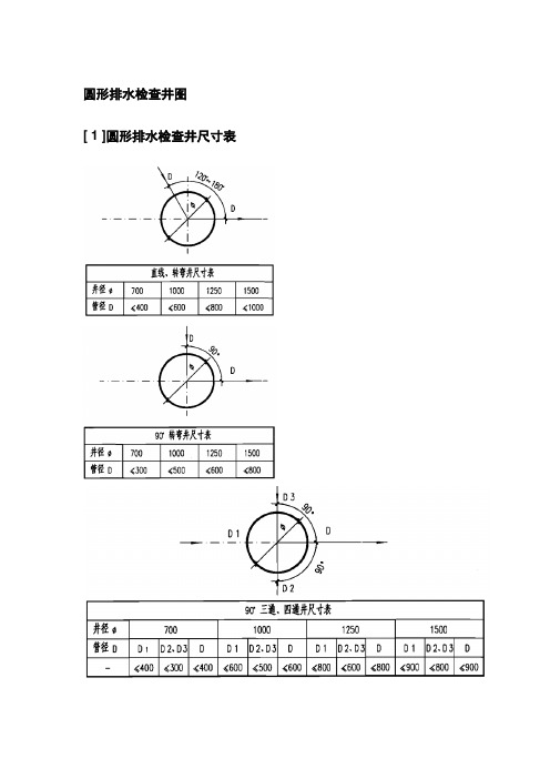 圆形排水检查井图