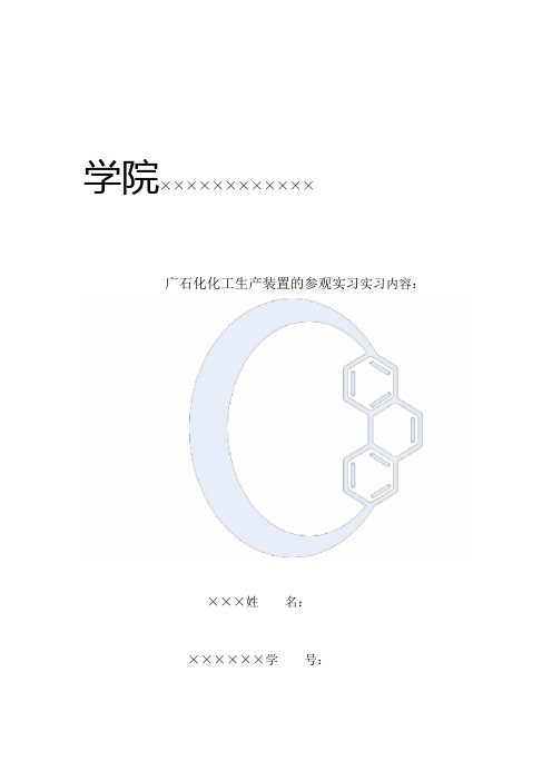 广石化实习报告