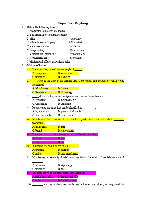 Chapter 5  Morphology-推荐下载