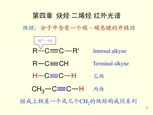 第四章  炔烃 二烯烃 红外光谱