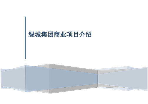 绿城集团(15个)商业项目简介