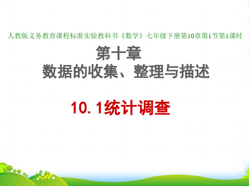 人教版七年级数学下册第十章《10.1统计调查》优课件(共21张PPT)