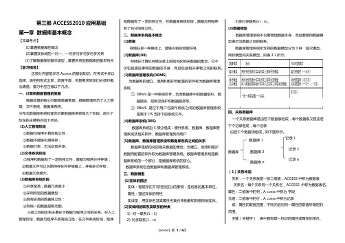 ACCESS1-3章3+X知识点
