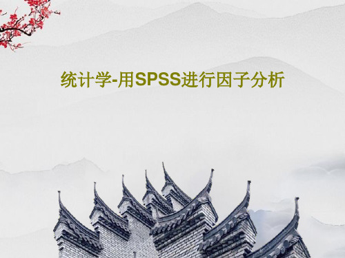 统计学-用SPSS进行因子分析26页PPT