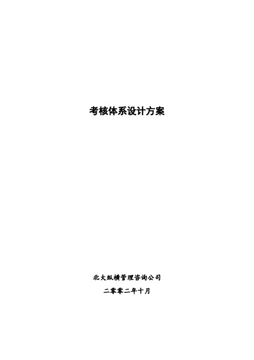 绩效管理方案-北大纵横—北京鲁艺房地产考核体系设计方案1211 精品