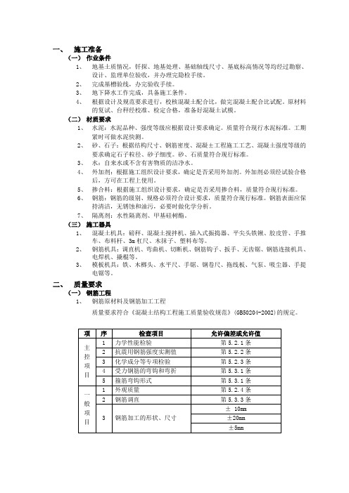 基础技术交底