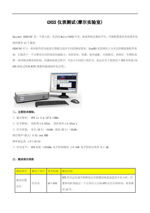 GNSS仪表测试(摩尔实验室)解析