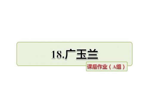 最新苏教版六年级语文下册18、广玉兰同步作业