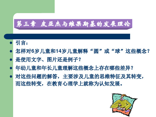 教育心理学 皮亚杰与维果斯基的发展理论