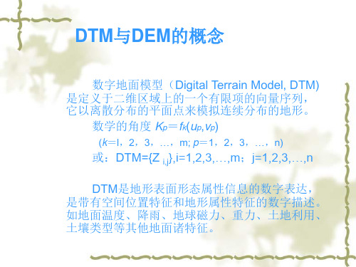 数字地面模型及其应用