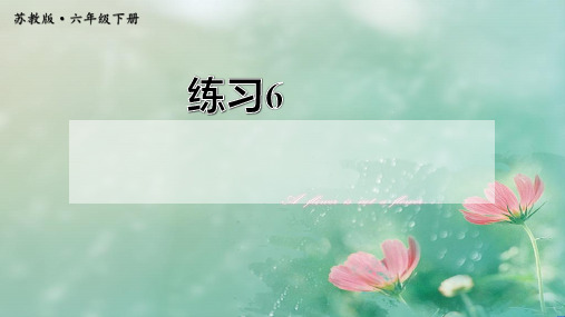 六年级语文下册第6单元练习6、习作6