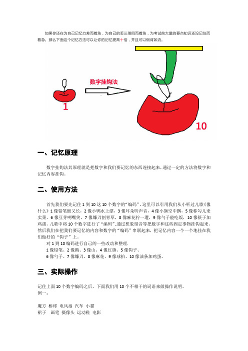 如何让你提高10倍记忆力2-数字挂钩法