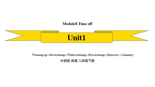 Module8 Unit 1 八年级英语下册课件(外研版)