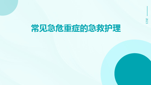 常见急危重症的急救护理