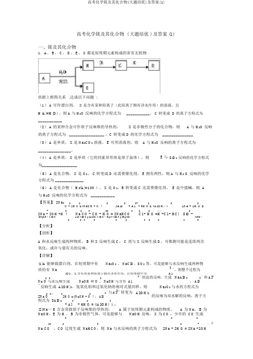 高考化学镁及其化合物(大题培优)及答案(1)