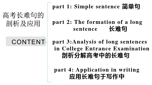 2024届高三英语高考第二轮复习之高考长难句的剖析及应用课件