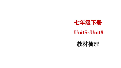 初中英语 中考总复习教材梳理七年级下册unit5_unit8 (共39张ppt)