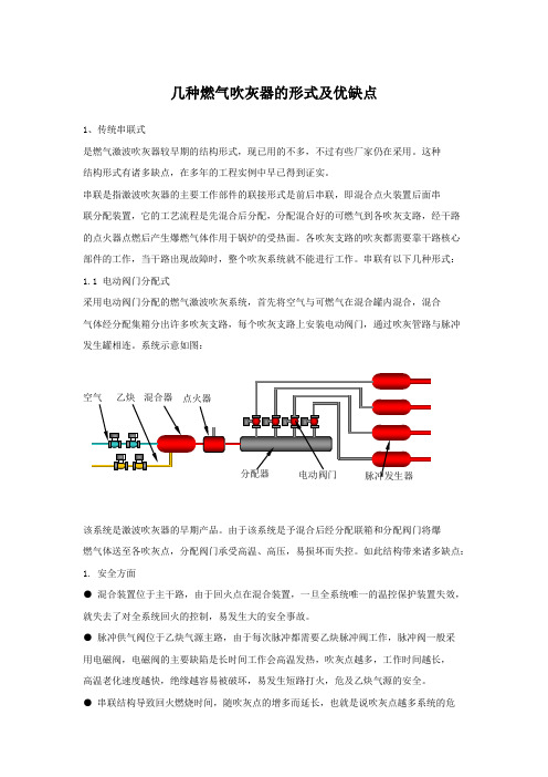 几种燃气激波吹灰器的形式及优缺点