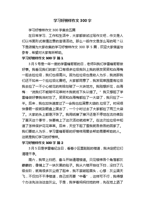 学习好榜样作文300字