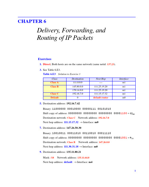TCPIP协议族 第四版 第六章答案