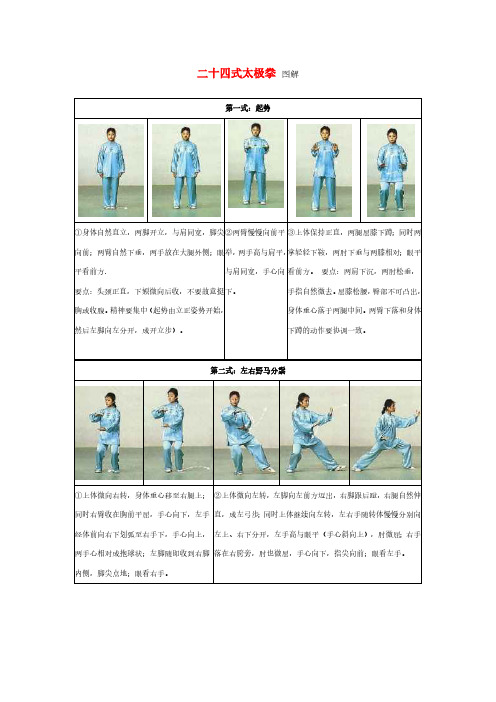 24式太极拳图解及讲解