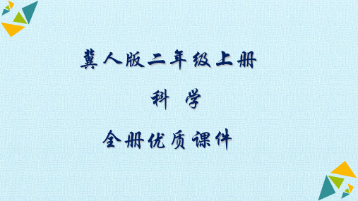 冀人版科学二年级上册全册优质课件精选全文