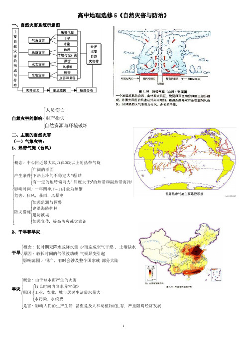 高中地理选修五知识体系讲义