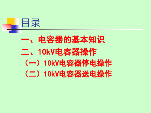 10KV电容器操作