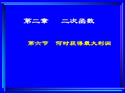 《何时获得最大利润》