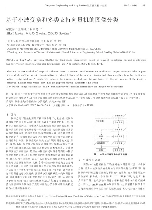 基于小波变换和多类支持向量机的图像分类